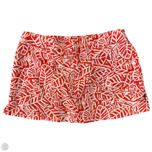 Skirt Mini & Short By Nautica In Orange & White, Size: S