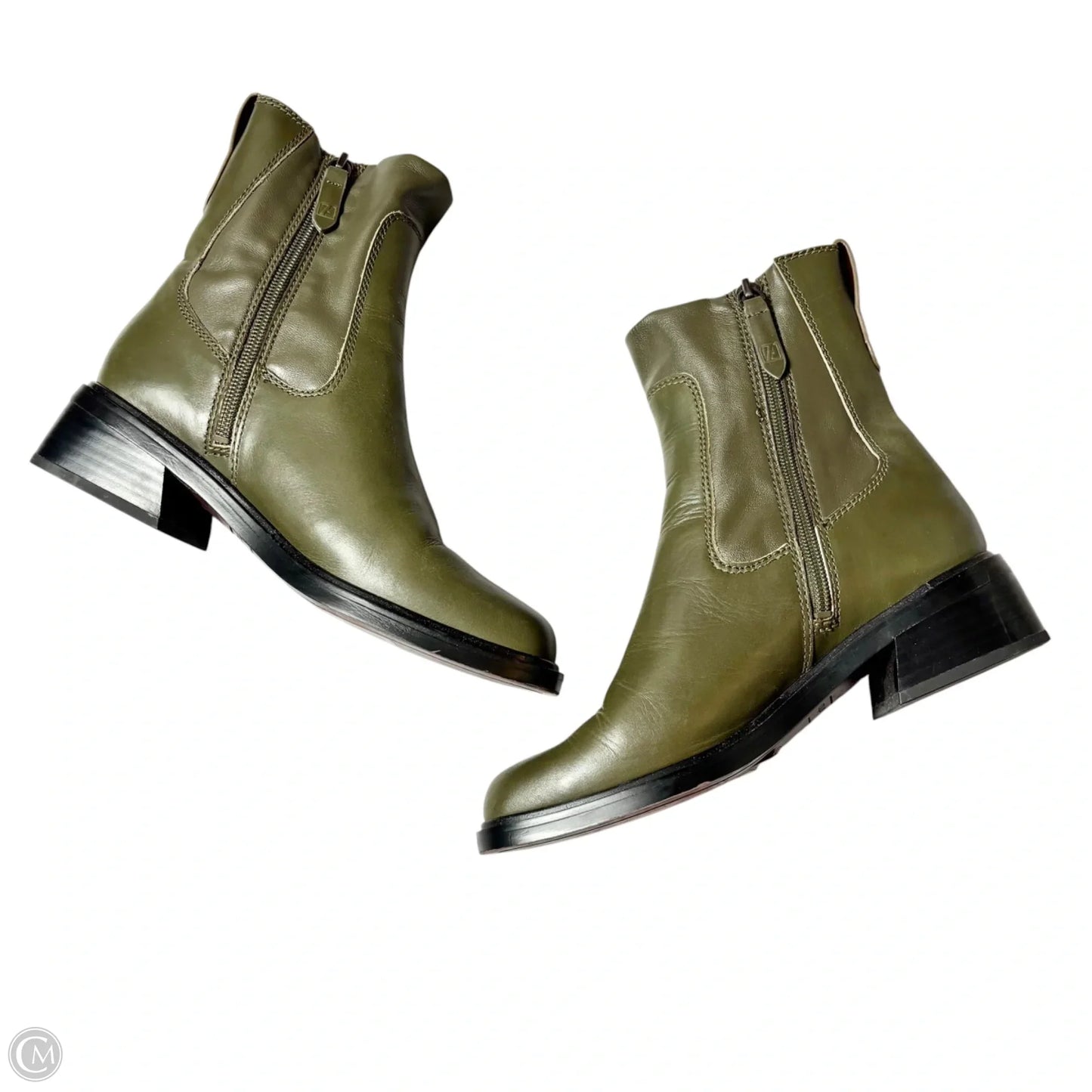 Boots Ankle Flats By Franco Sarto In Green, Size: 6.5