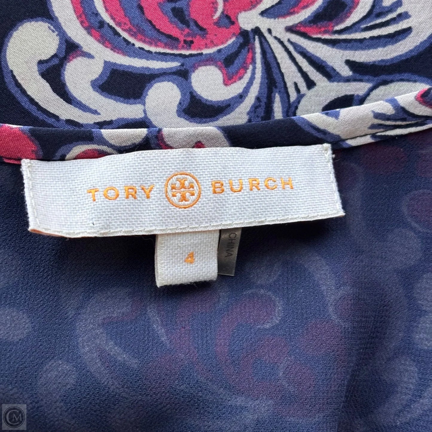 Dress Designer By Tory Burch In Blue & Pink, Size: S