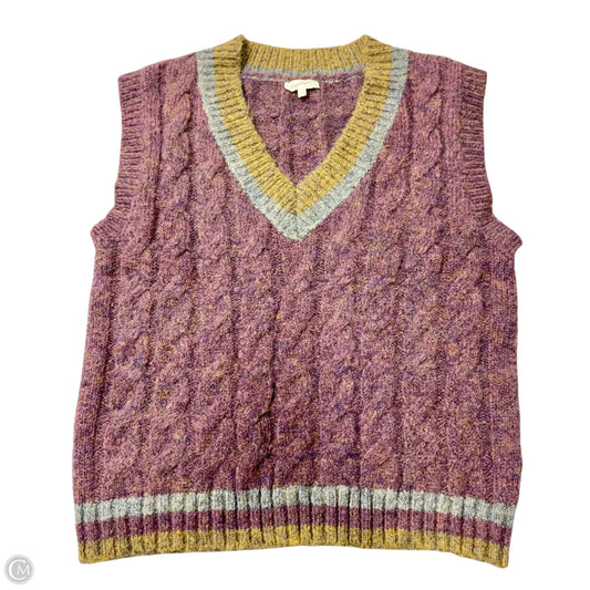 Vest Sweater By Mystree In Purple, Size: M