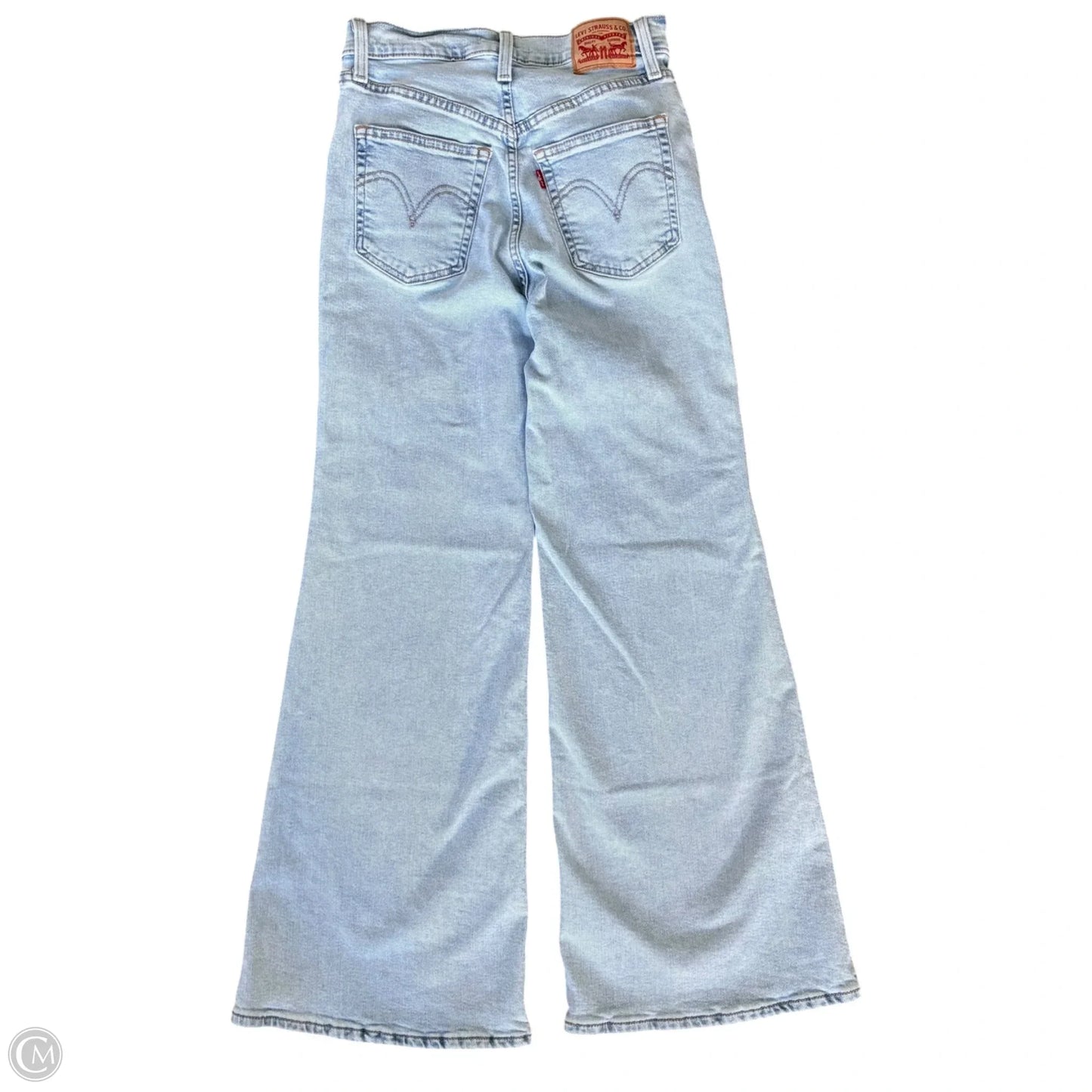 Jeans Wide Leg By Levis In Blue Denim, Size: 4