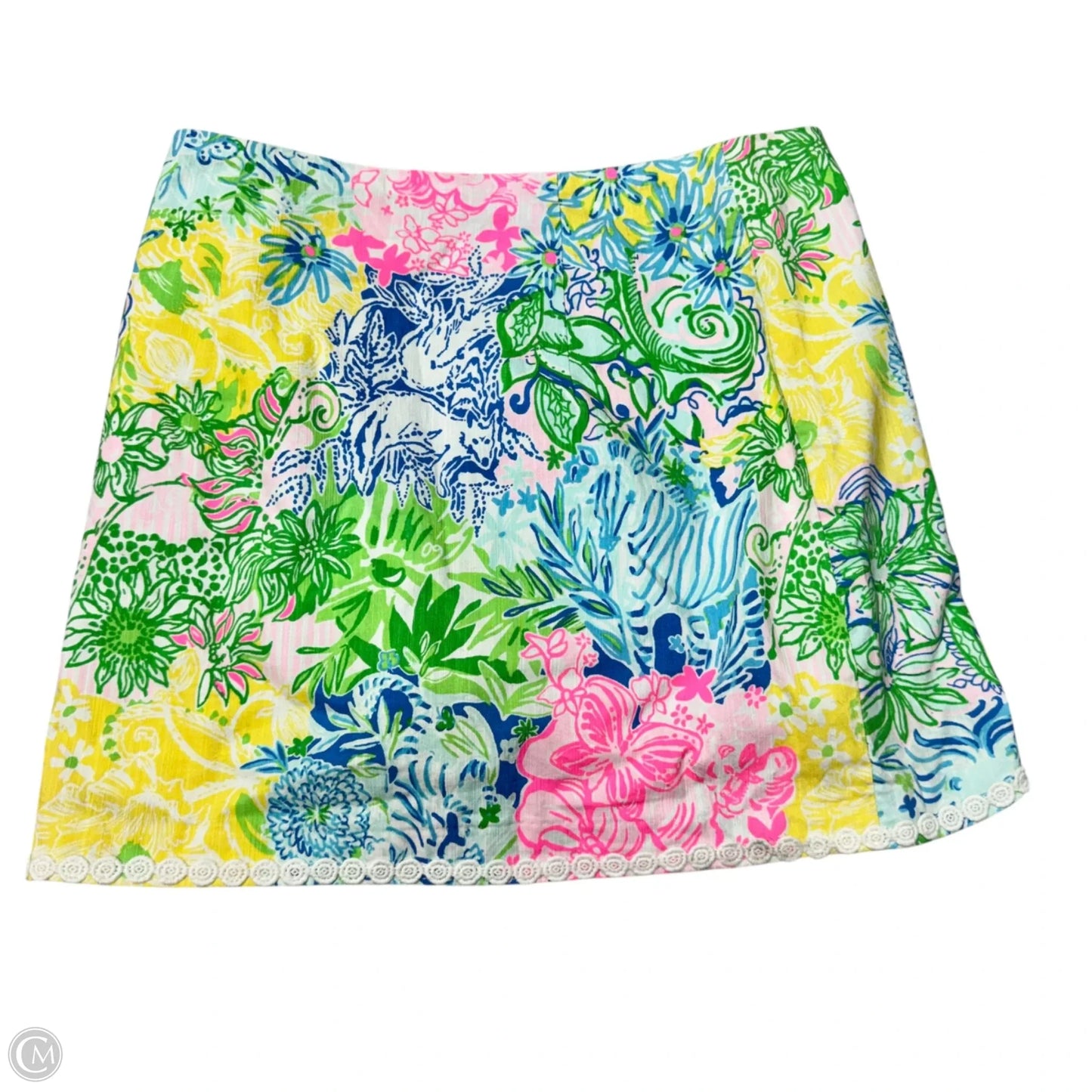 Skirt Designer By Lilly Pulitzer In Green & Yellow, Size: 4