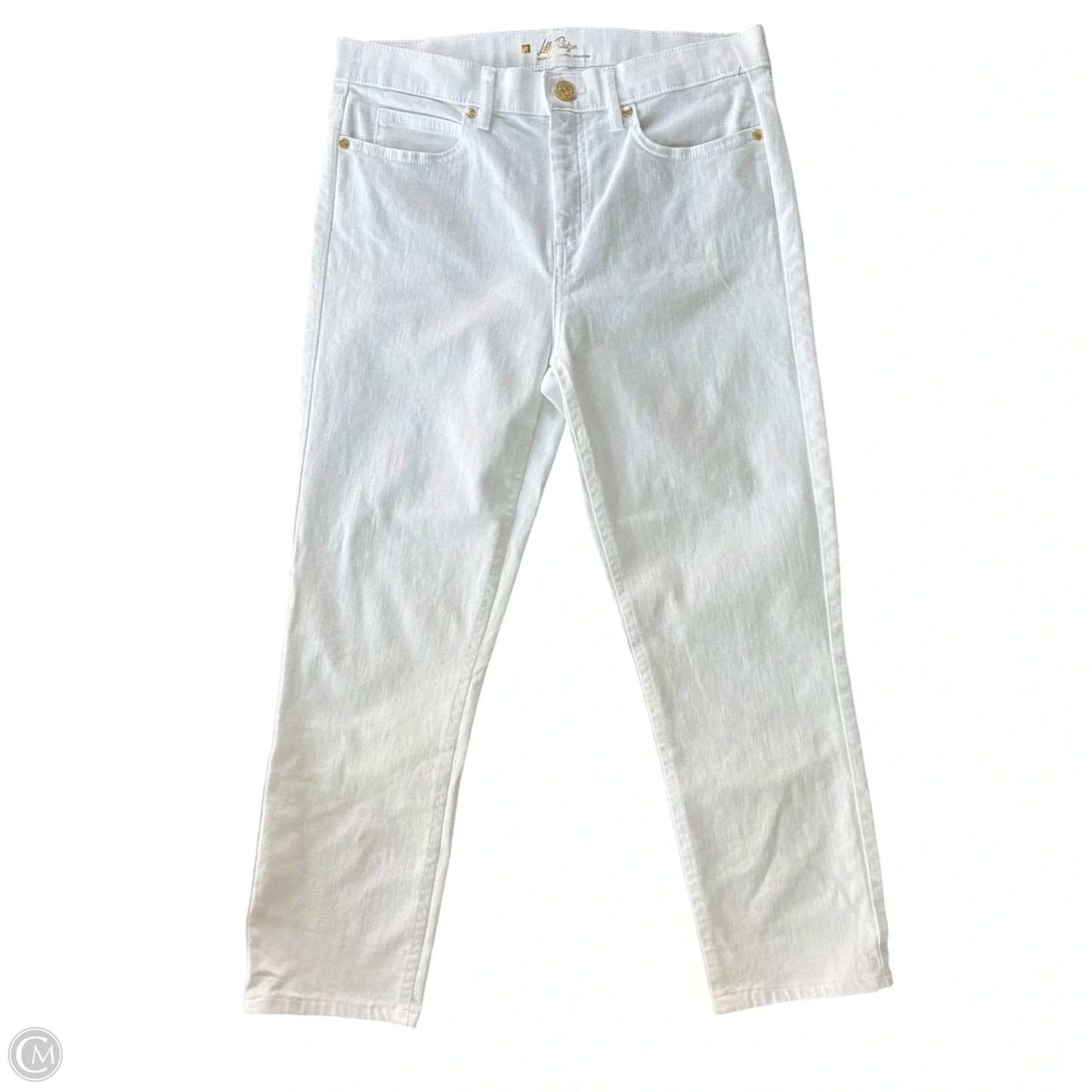 Jeans Designer By Lilly Pulitzer In White Denim, Size: 8