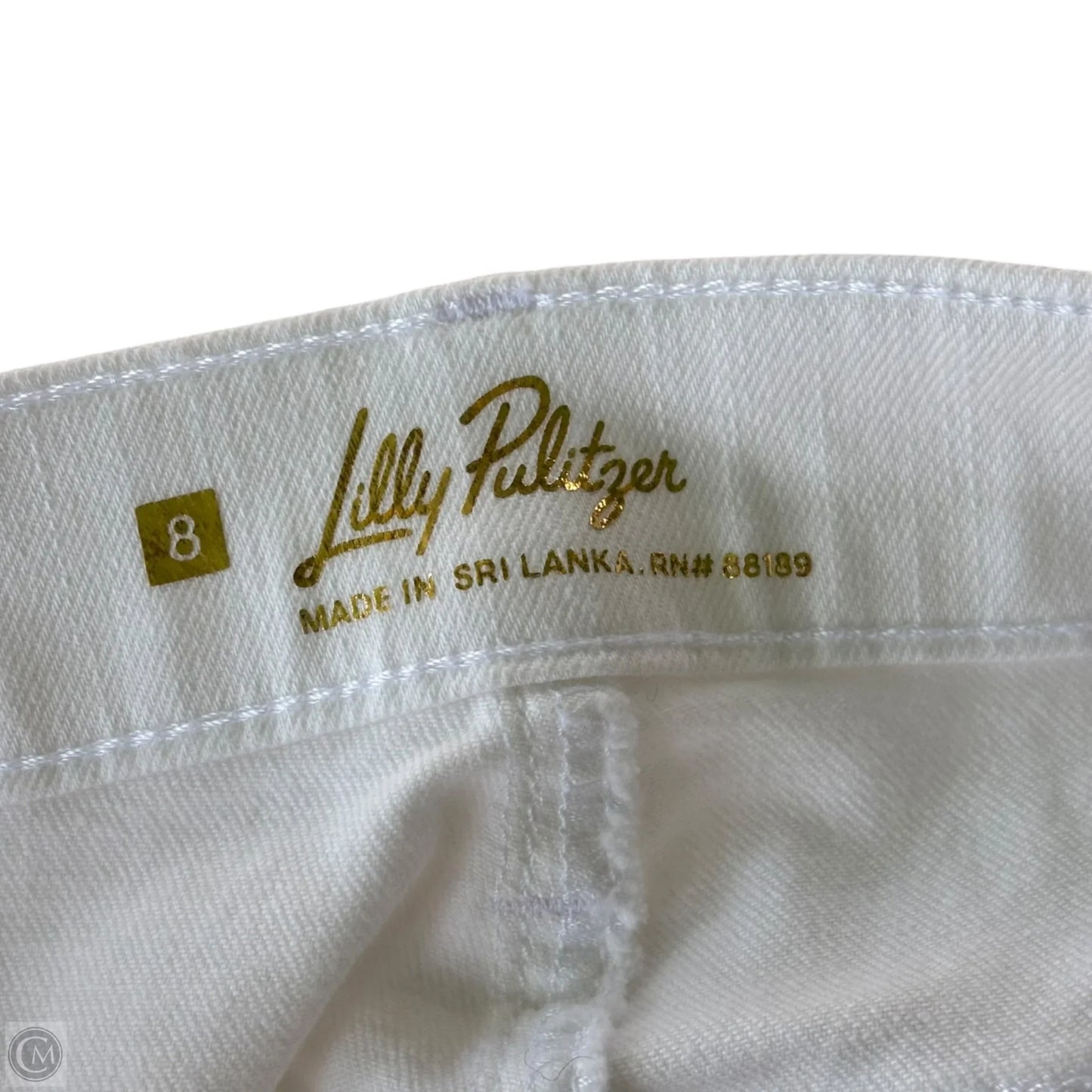 Jeans Designer By Lilly Pulitzer In White Denim, Size: 8