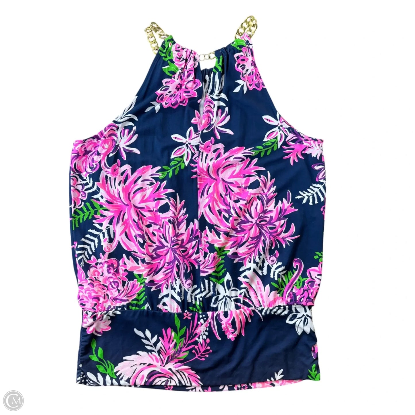 Tank Top Designer By Lilly Pulitzer In Blue & Pink, Size: S
