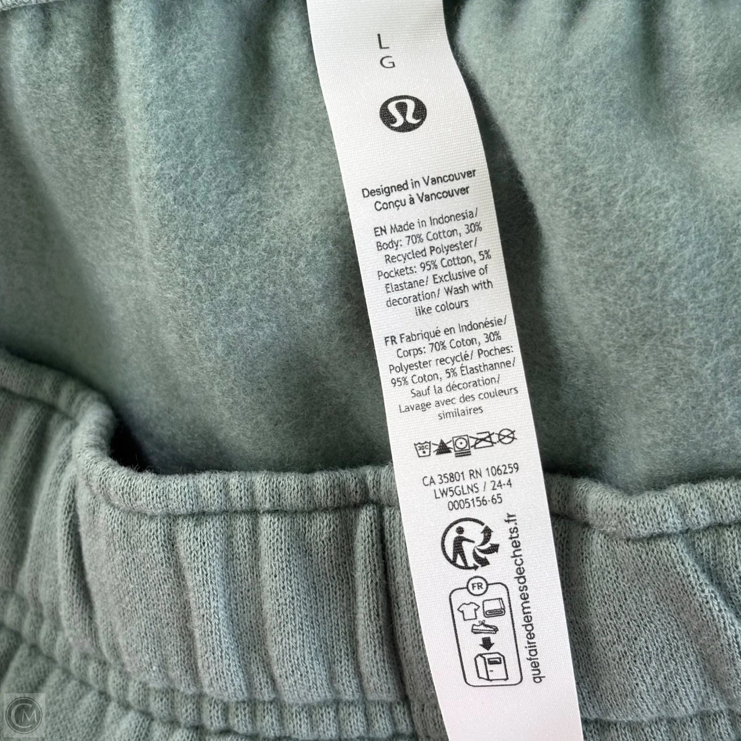 Athletic Pants By Lululemon In Green, Size: L