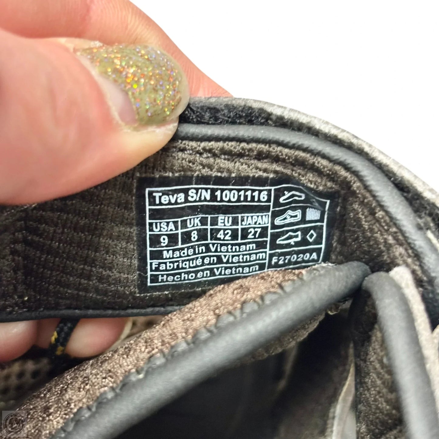 Sandals Sport By Teva In Grey & Tan, Size: 9