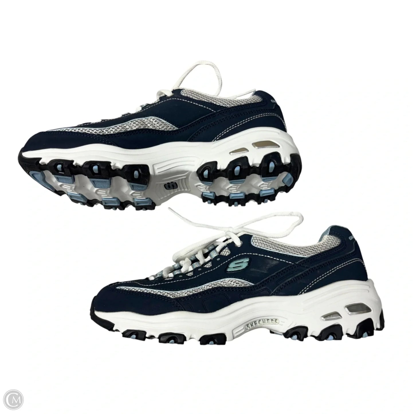 Shoes Athletic By Skechers In Blue & White, Size: 7.5