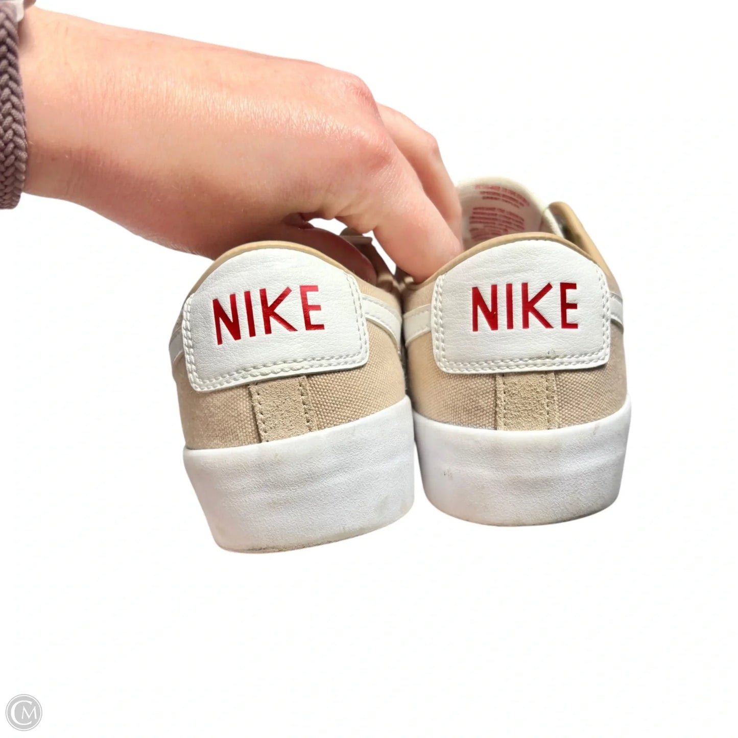 Shoes Sneakers By Nike In Tan & White, Size: 7