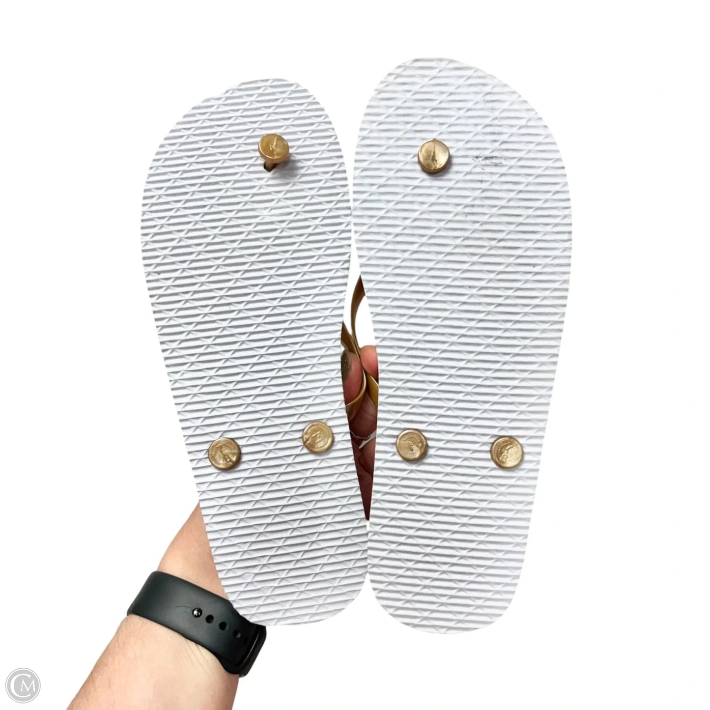 Sandals Flip Flops In Tropical Print, Size: 7.5