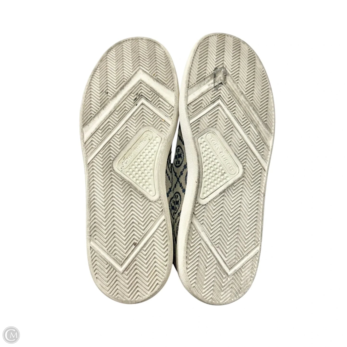 Shoes Designer By Tory Burch In Blue & Cream, Size: 7.5