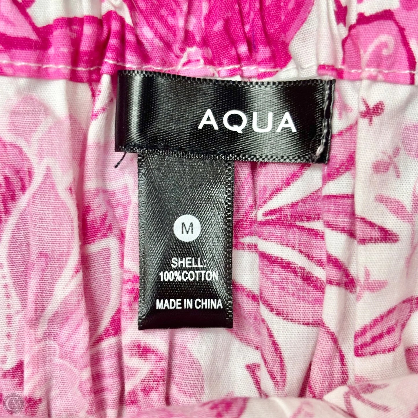 Tank Top By Aqua In Pink & White, Size: M