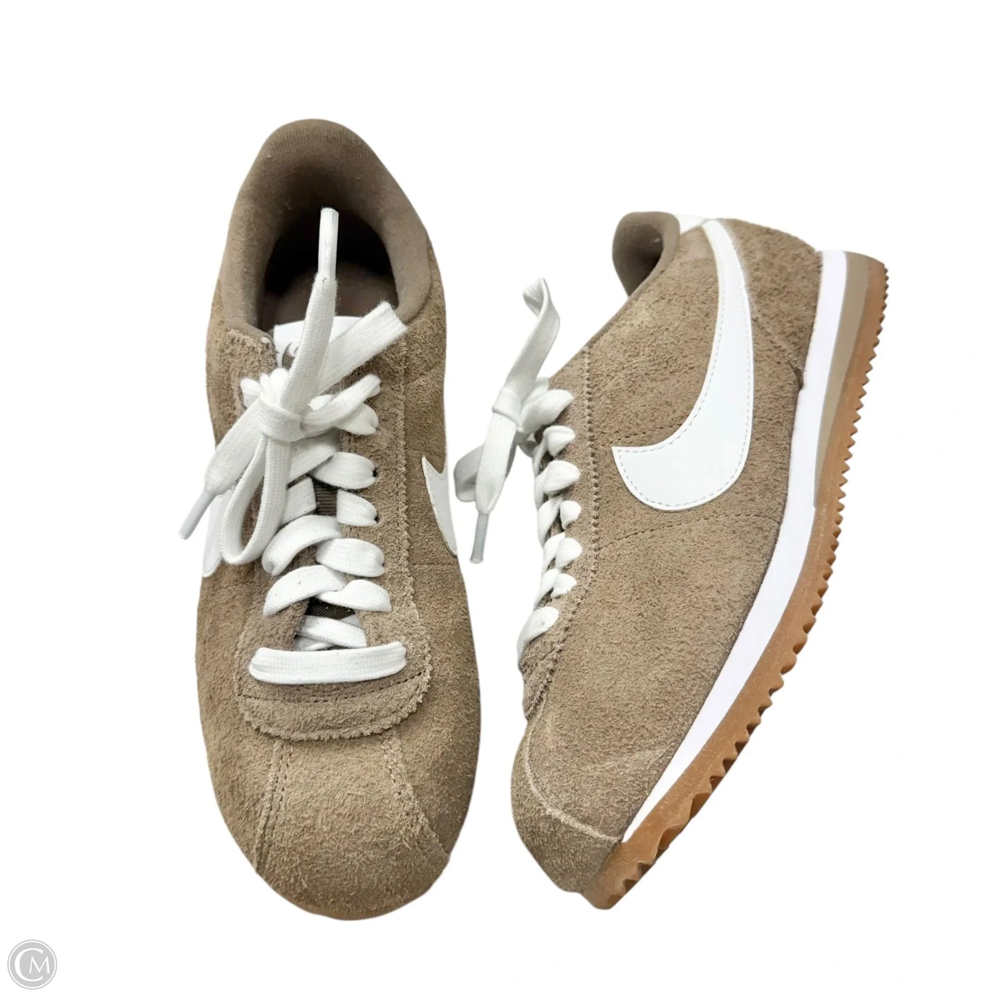 Shoes Sneakers By Nike In Brown & White, Size: 7