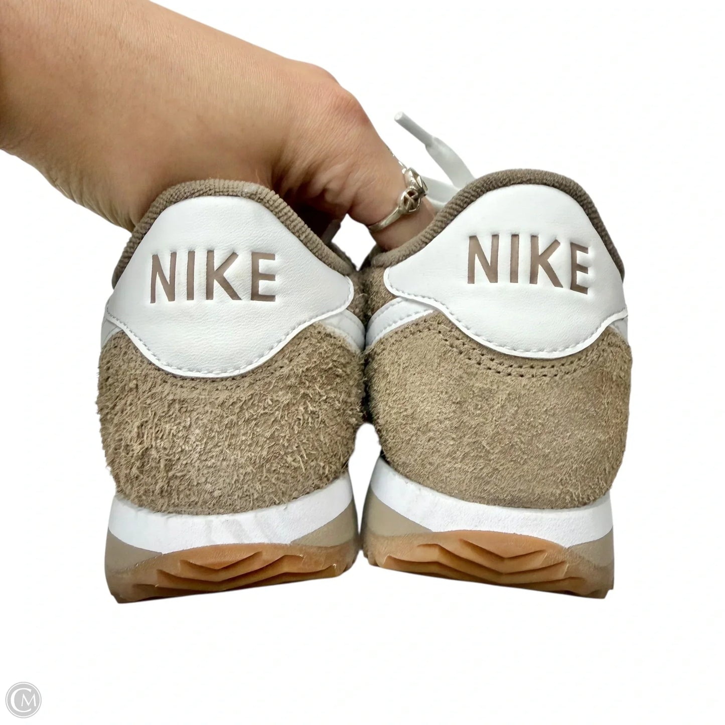 Shoes Sneakers By Nike In Brown & White, Size: 7