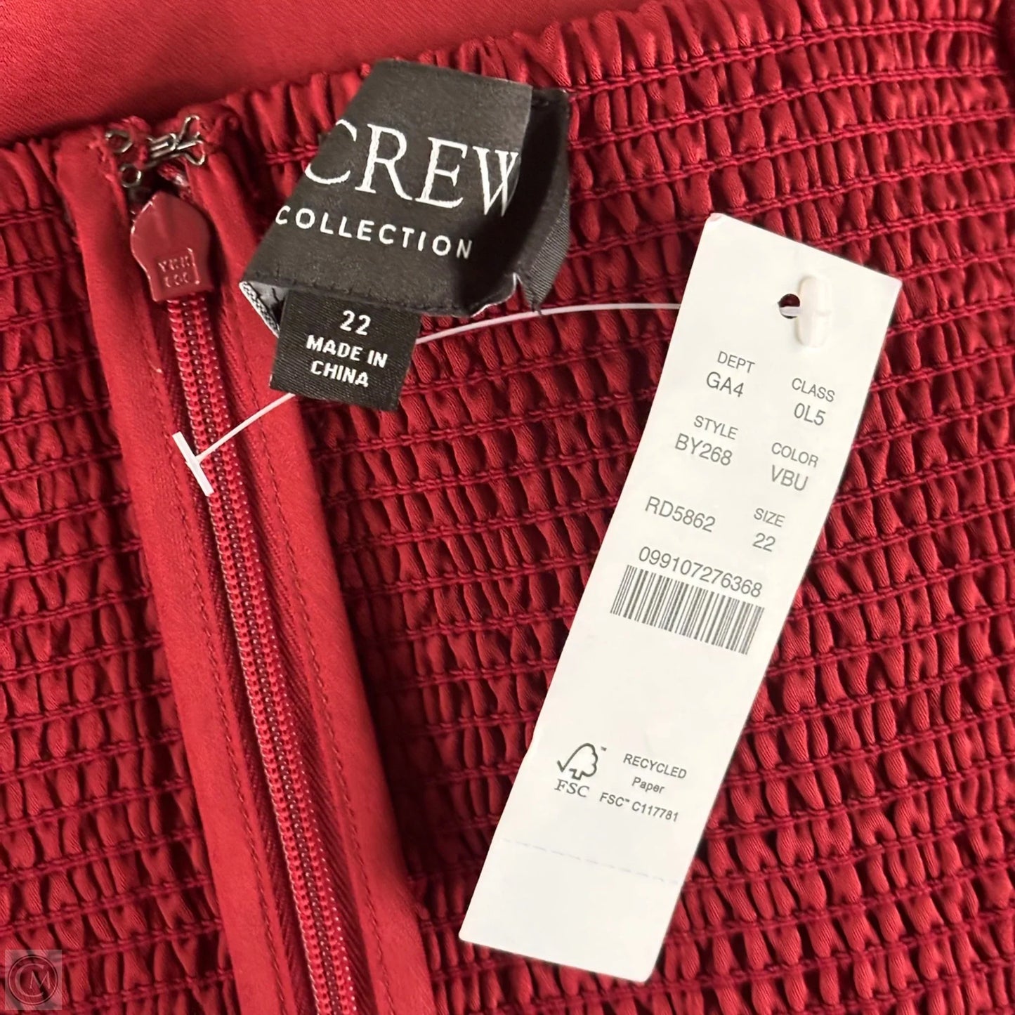 Dress Casual Maxi By J. Crew In Red, Size: 3x
