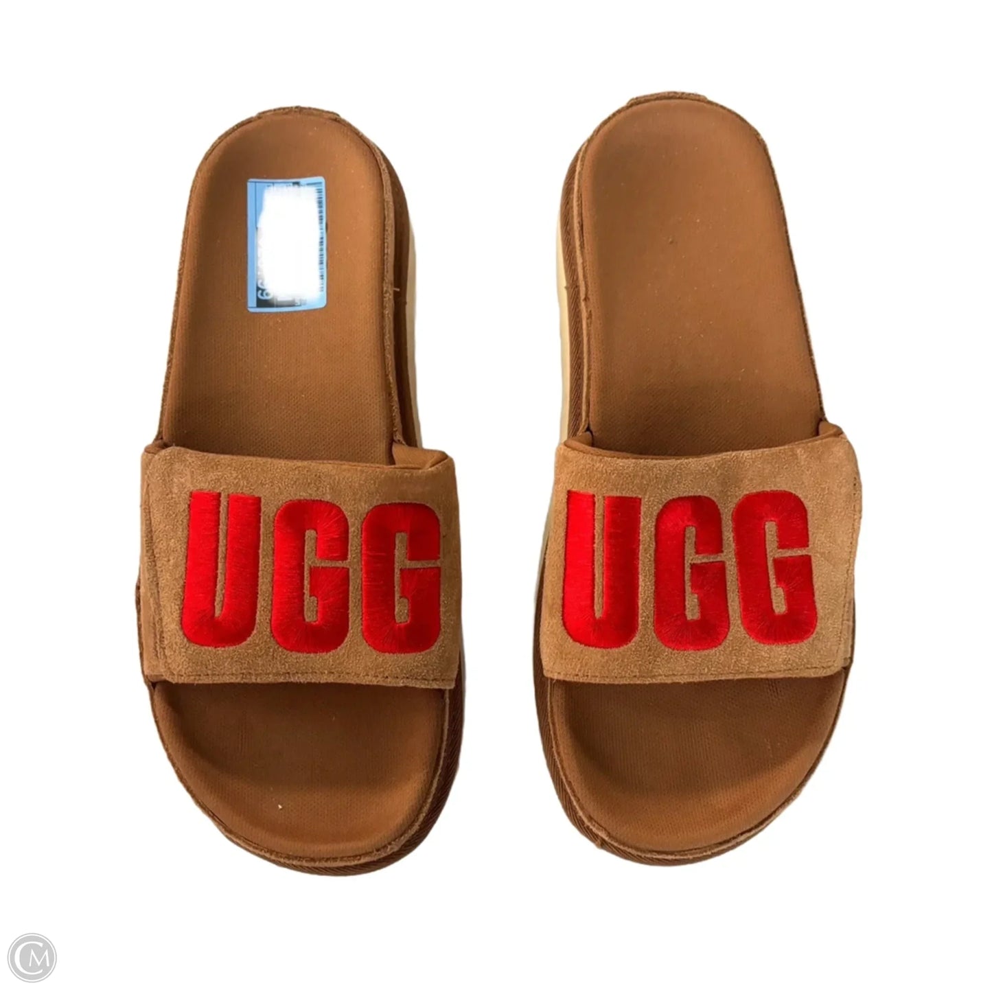 Shoes Designer By Ugg In Brown & Red, Size: 11