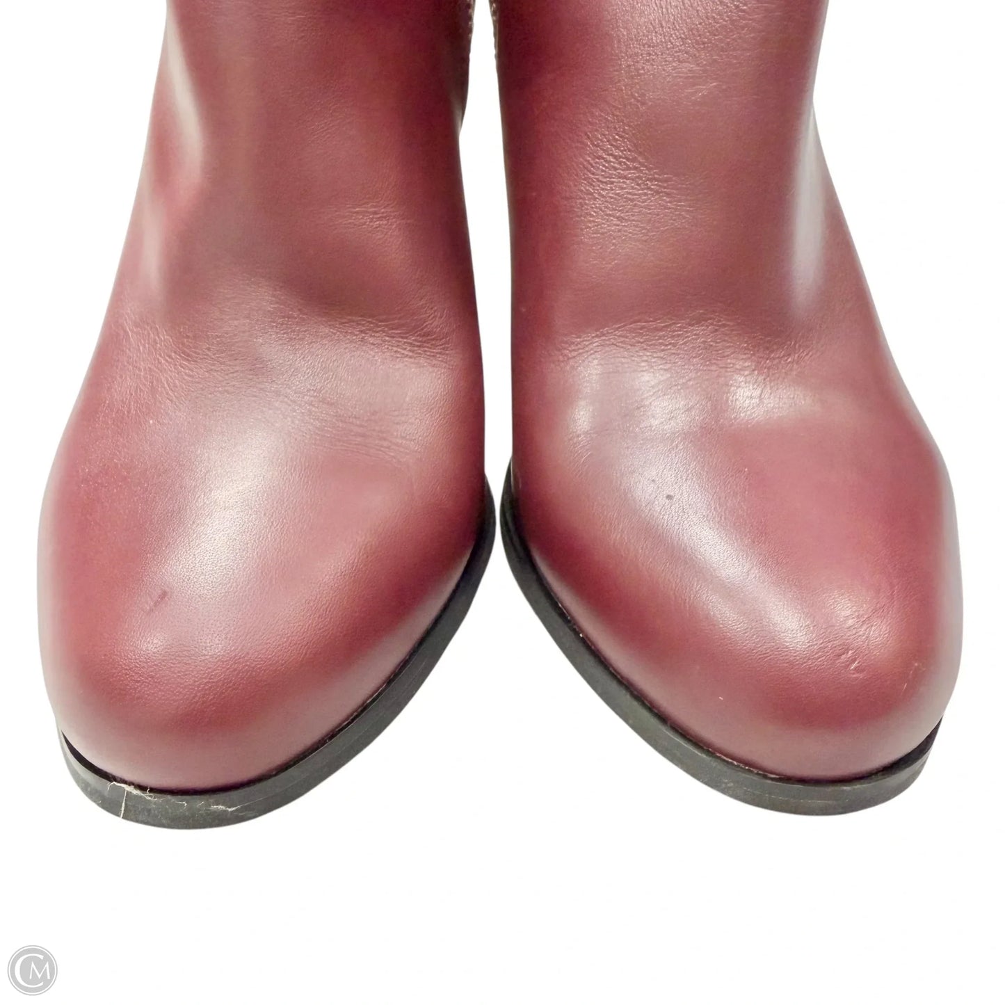 Boots Ankle Heels By Michael By Michael Kors In Maroon, Size: 7.5