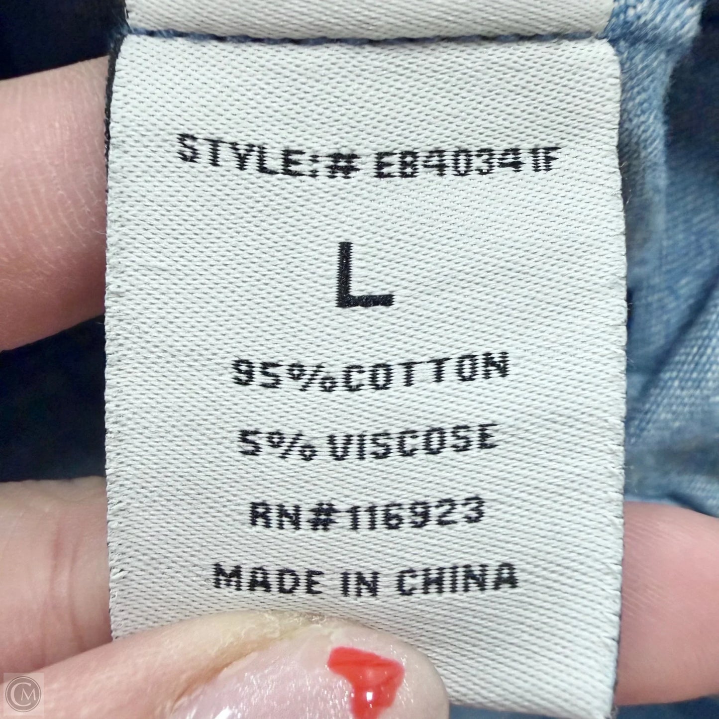 Overalls By Easel In Blue Denim, Size: L