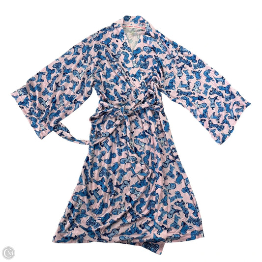 Bath Robe Designer By Lilly Pulitzer In Blue & Pink, Size: S