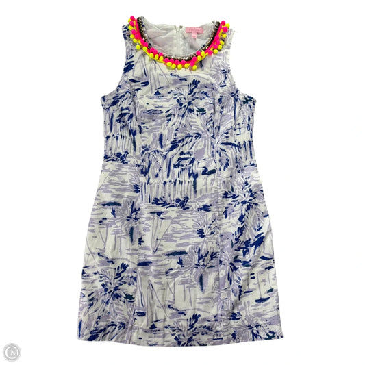 Dress Designer By Lilly Pulitzer In Purple & White, Size: 8