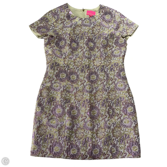 Dress Designer By Lilly Pulitzer In Gold & Purple, Size: 14