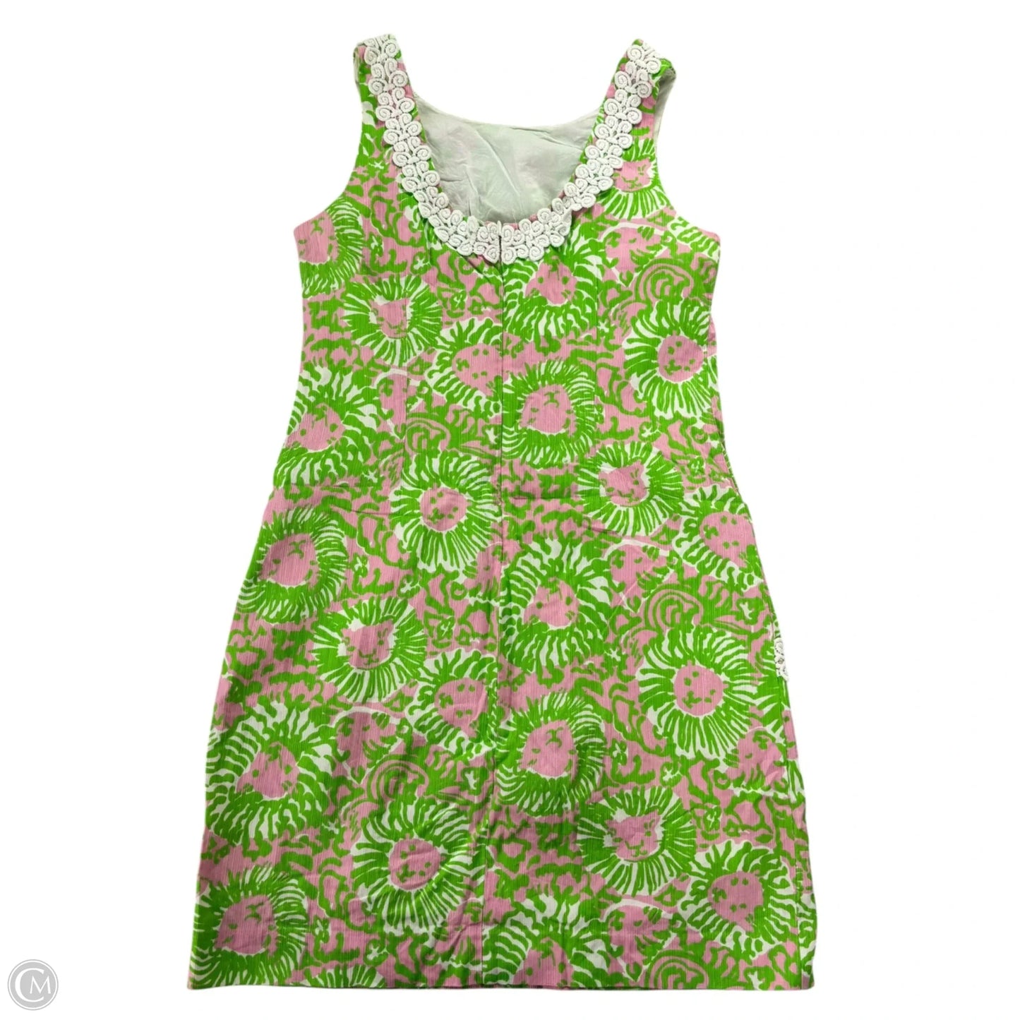 Dress Designer By Lilly Pulitzer In Green & Pink, Size: 4