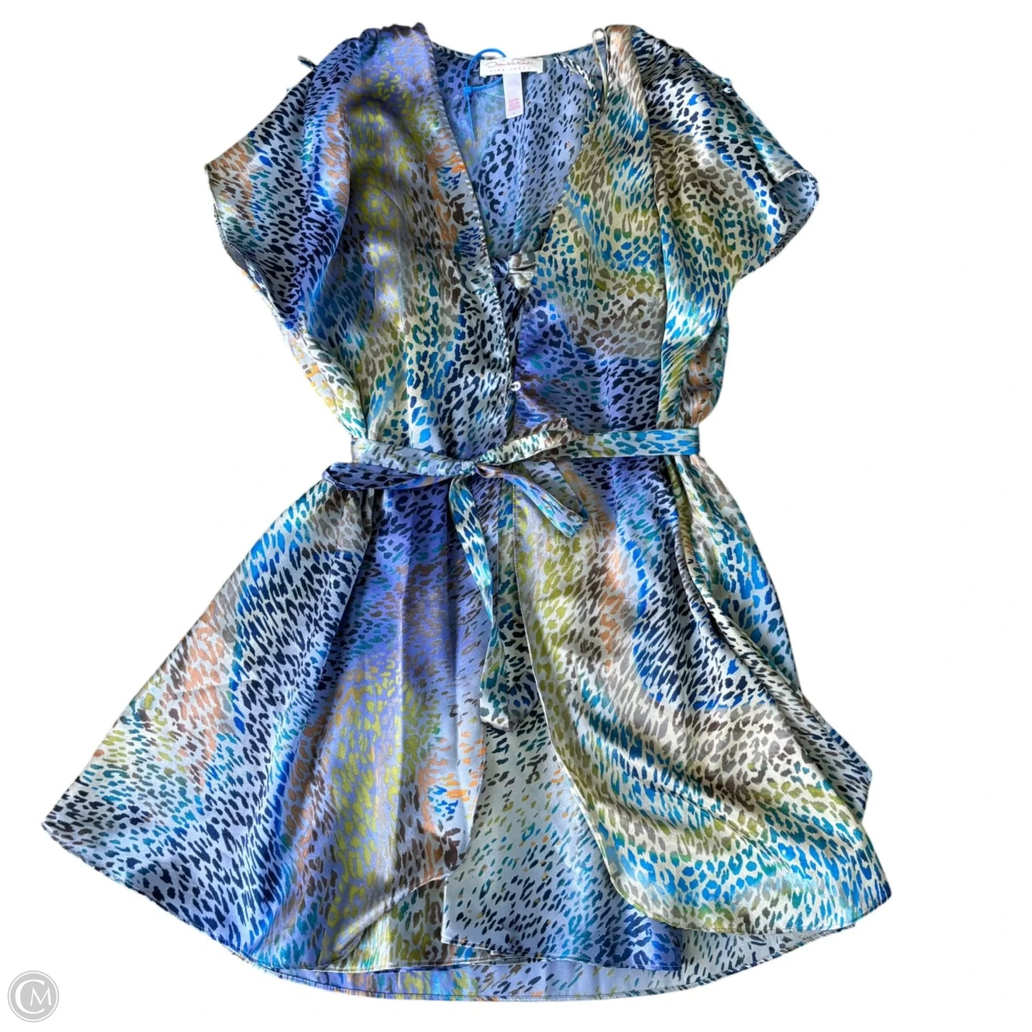 Pajamas Luxury Designer By Oscar De La Renta In Blue & Green, Size: L