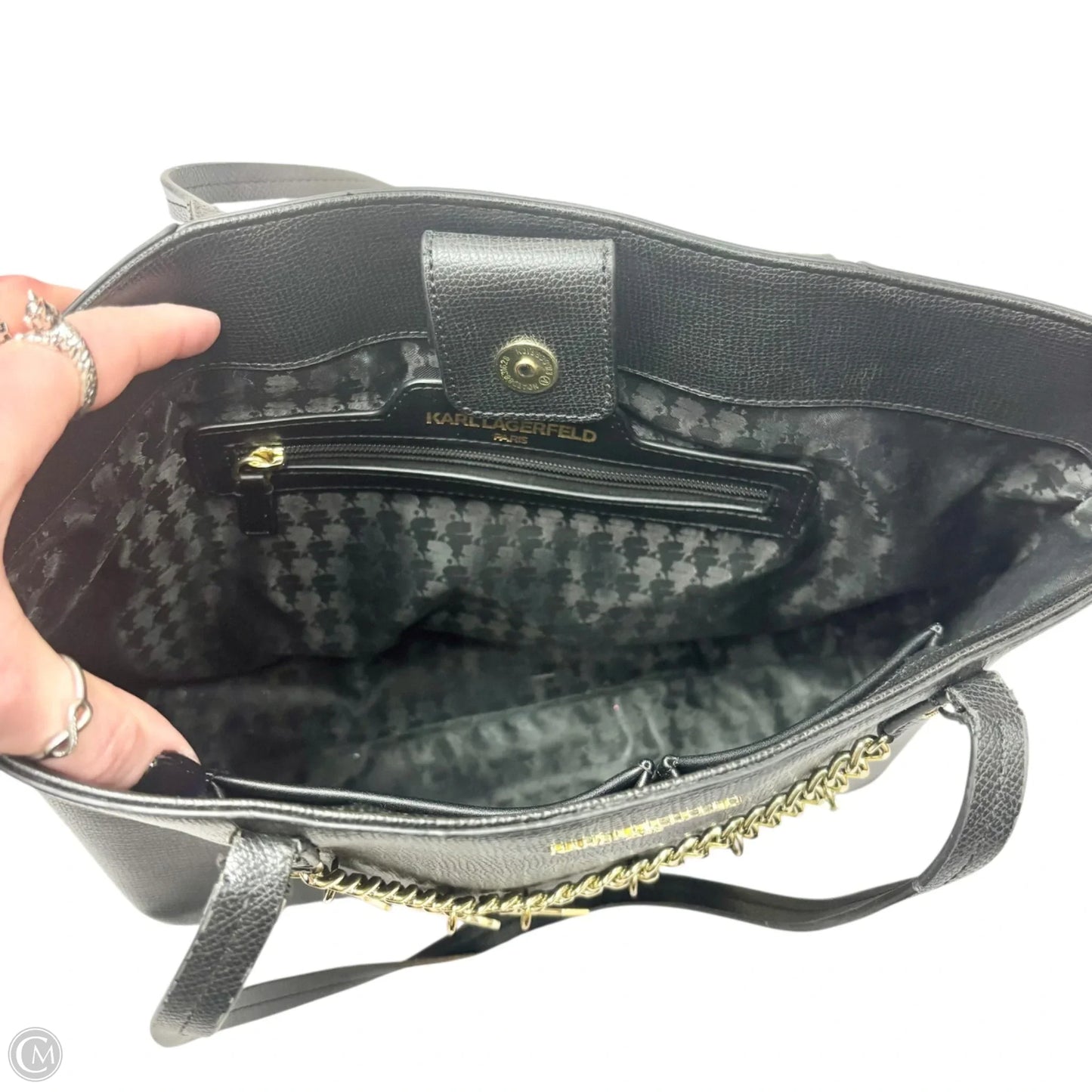 Handbag Designer By Karl Lagerfeld, Size: Medium