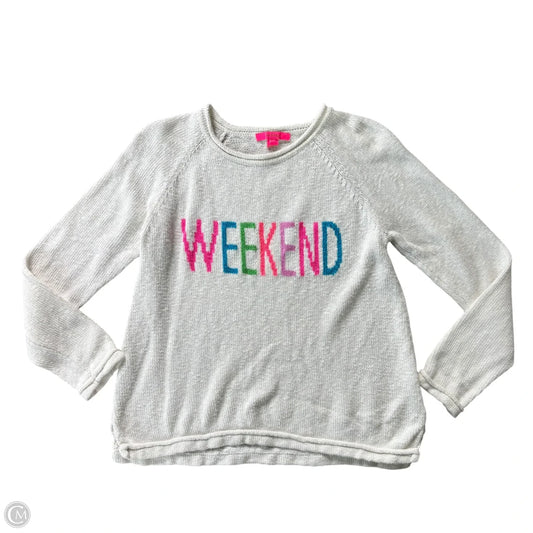 Sweater Designer By Lilly Pulitzer In White, Size: L