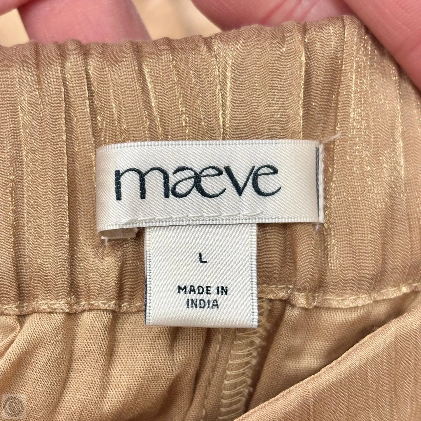 Pants Joggers By Maeve In Gold, Size: L