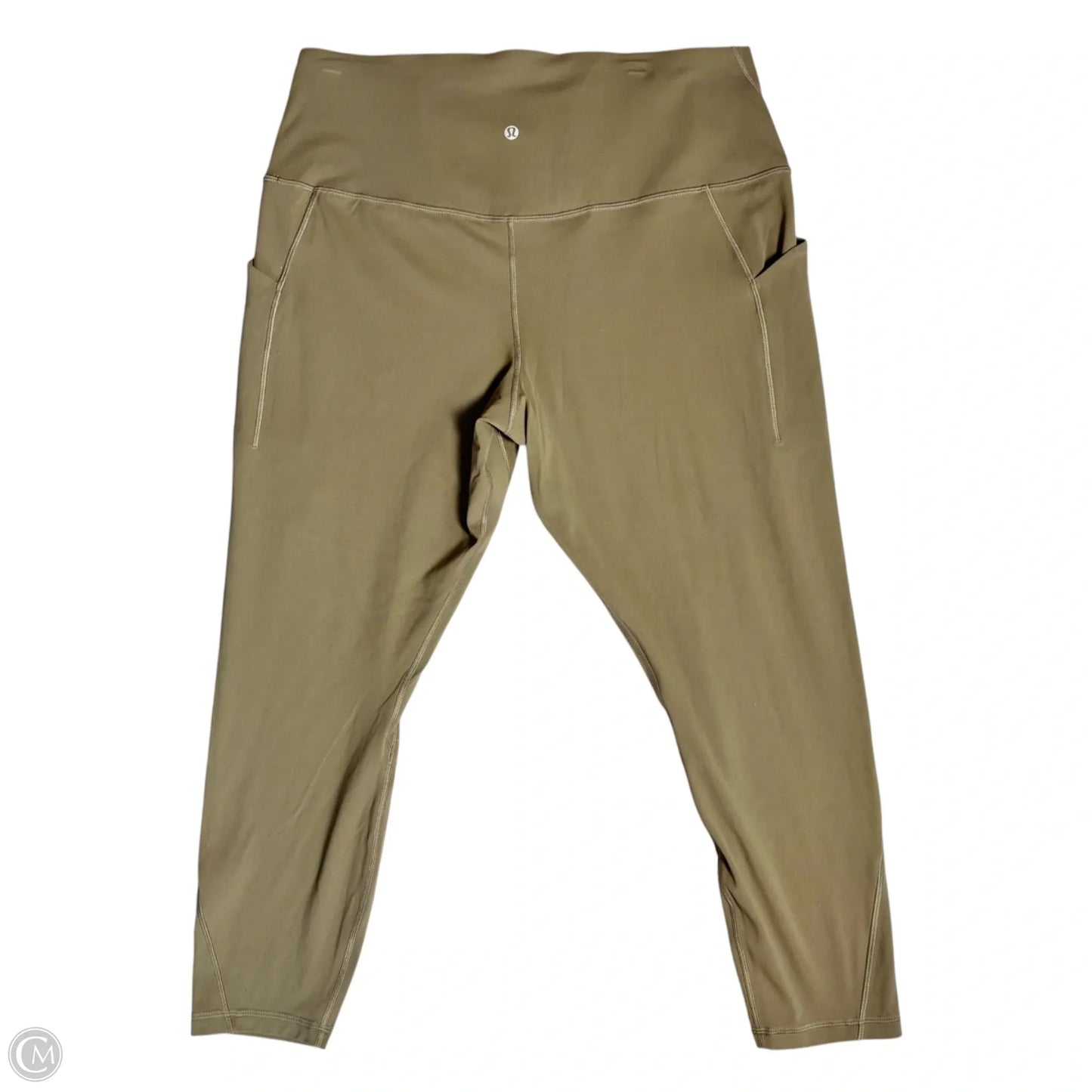 Athletic Leggings Capris By Lululemon In Green, Size: 1x
