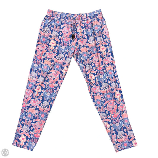 Pants Designer By Lilly Pulitzer In Blue & Pink, Size: M
