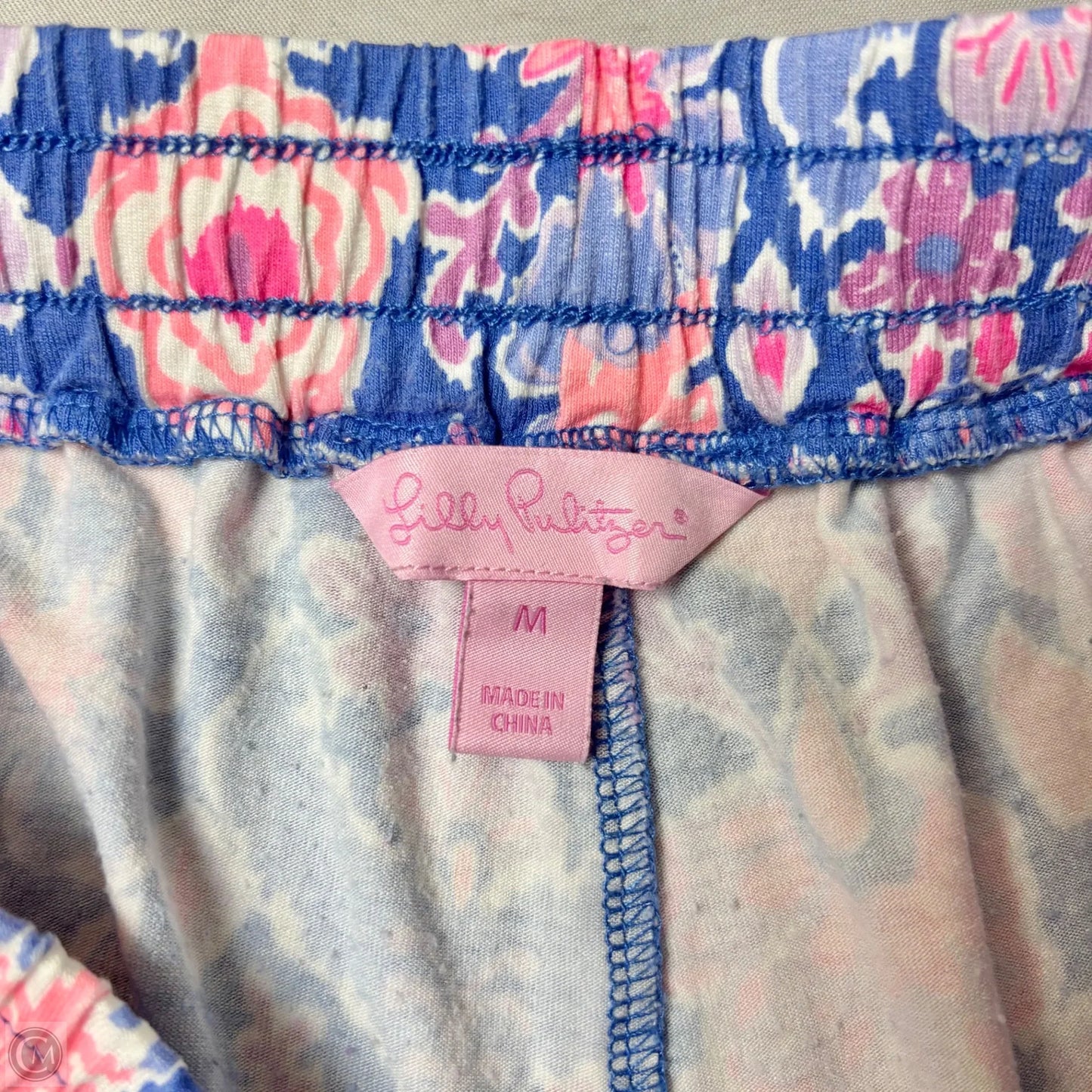 Pants Designer By Lilly Pulitzer In Blue & Pink, Size: M