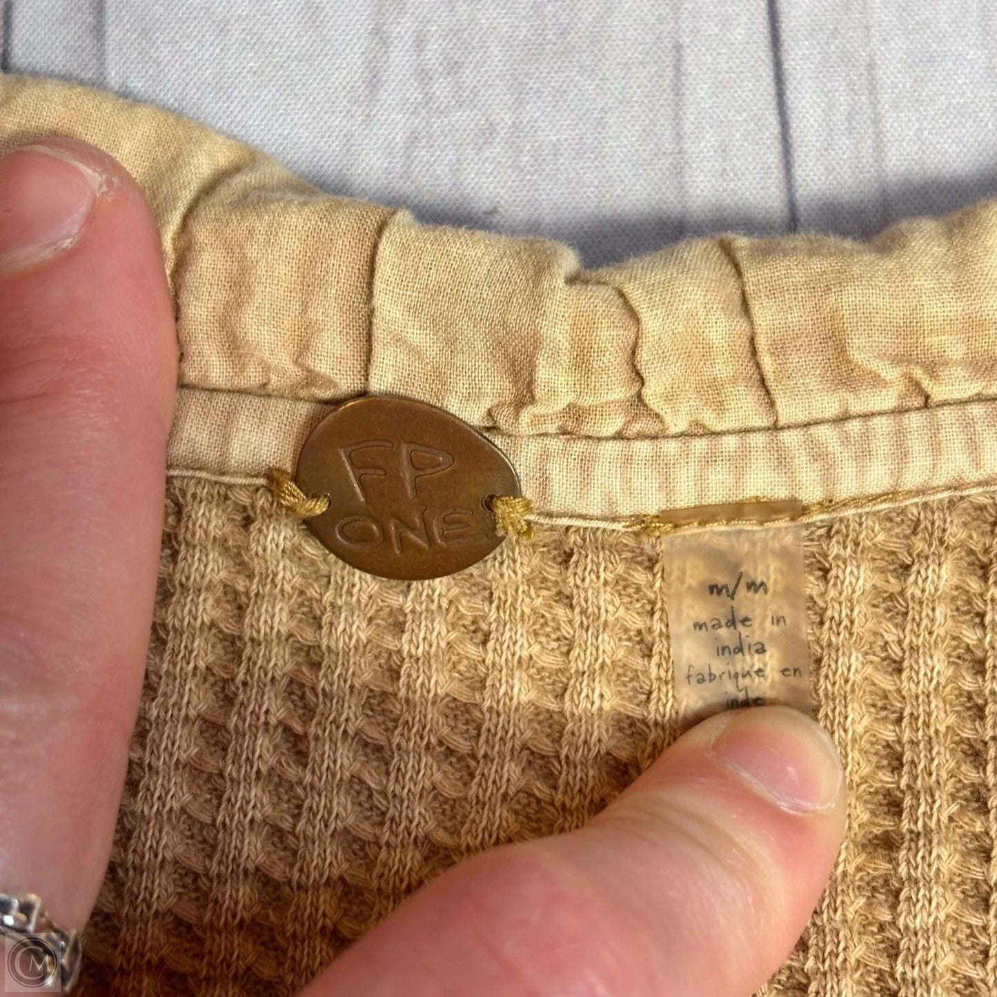 Jacket Shirt By Free People In Tan, Size: M