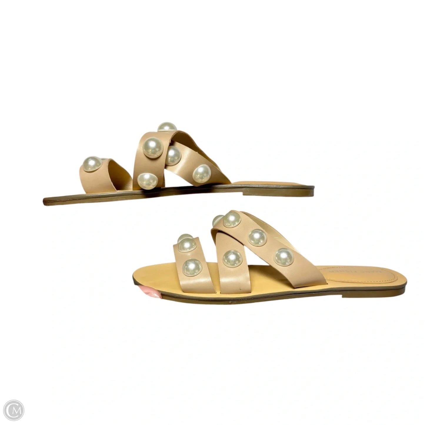 Sandals Flats By Marc Fisher In Tan & White, Size: 8