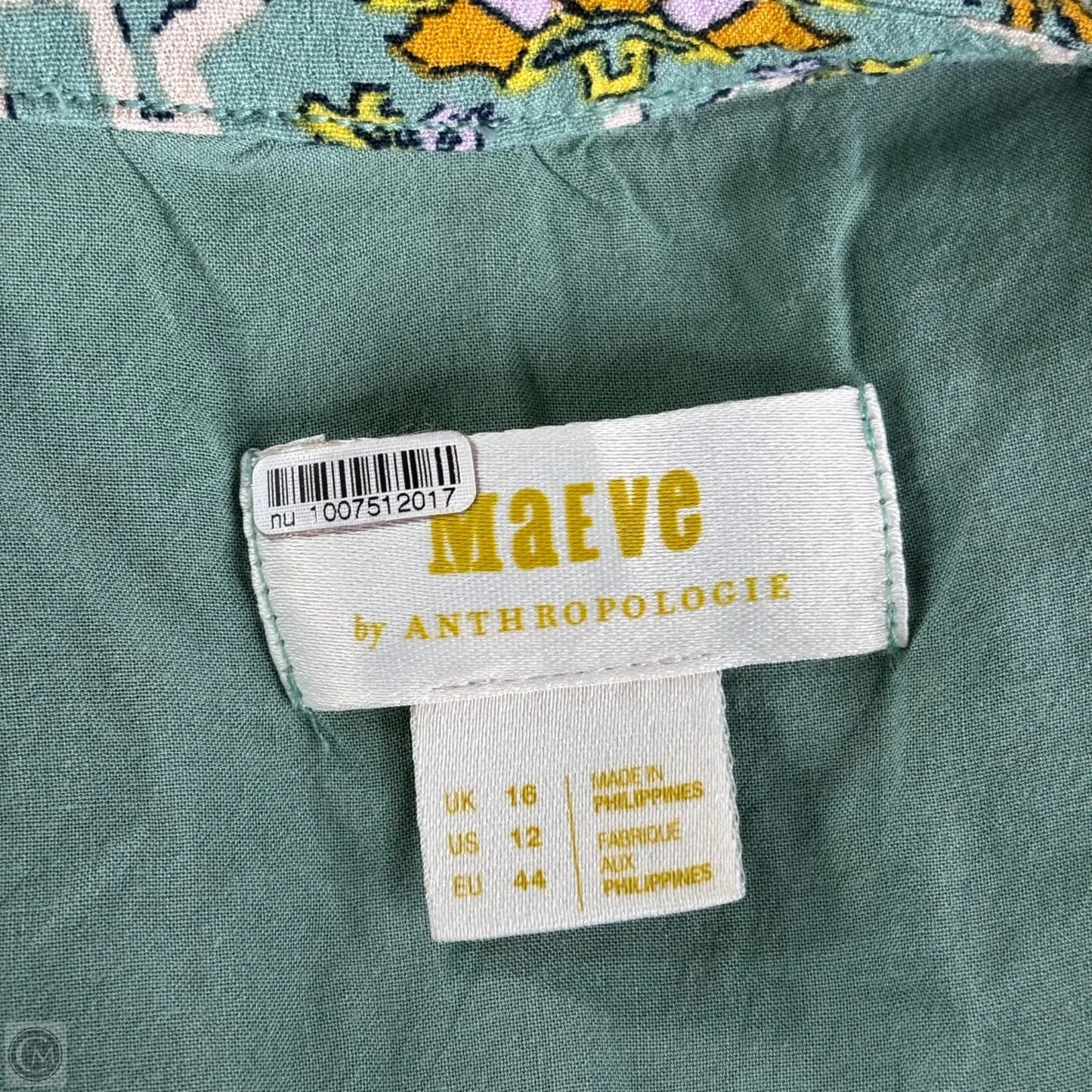 Dress Casual Midi By Maeve In Blue & Yellow, Size: L