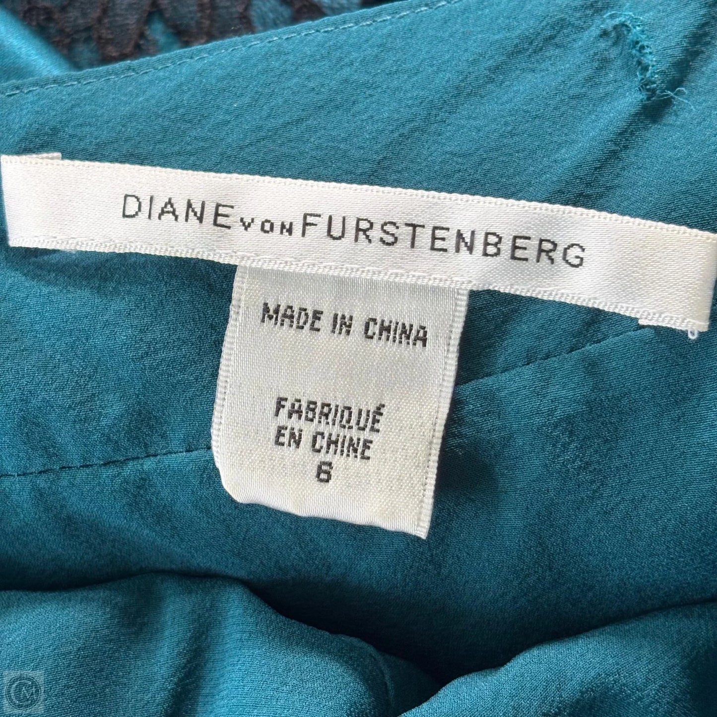 Dress Designer By Diane Von Furstenberg In Teal, Size: M