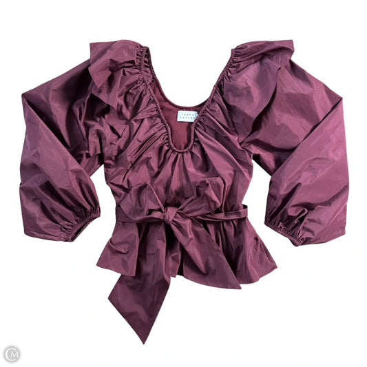 Blouse Long Sleeve By Tanya Taylor In Purple, Size: Xs