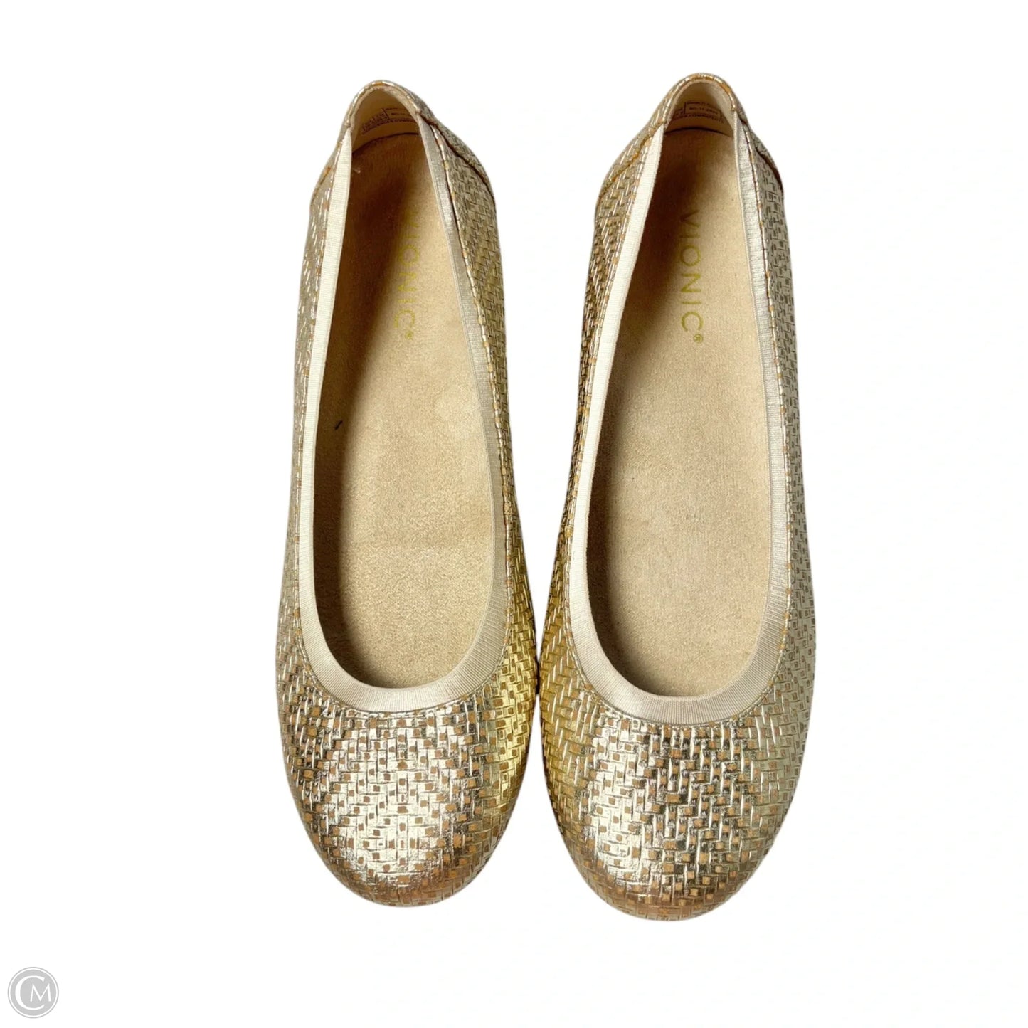 Shoes Flats By Vionic In Gold, Size: 9.5