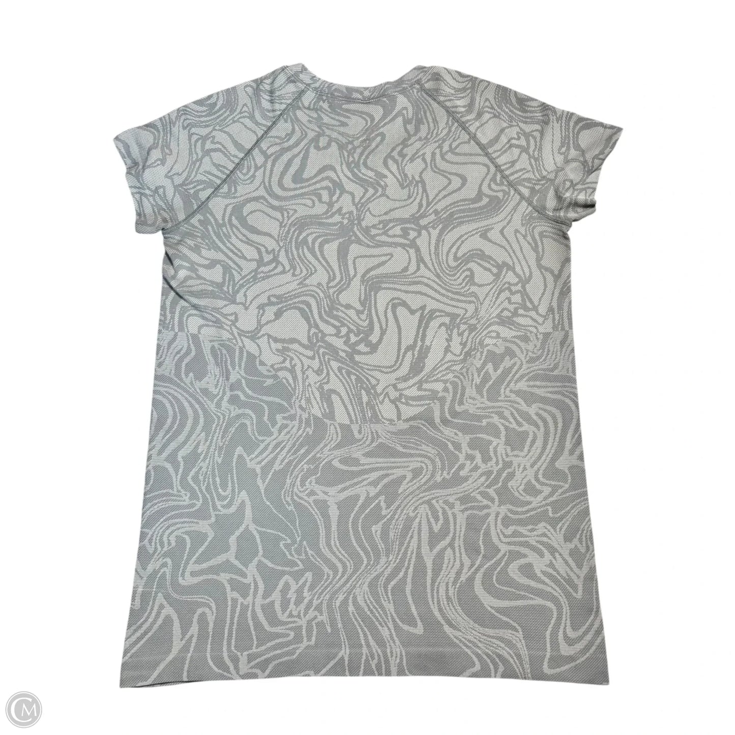 Athletic Top Short Sleeve By Lululemon In Grey, Size: M