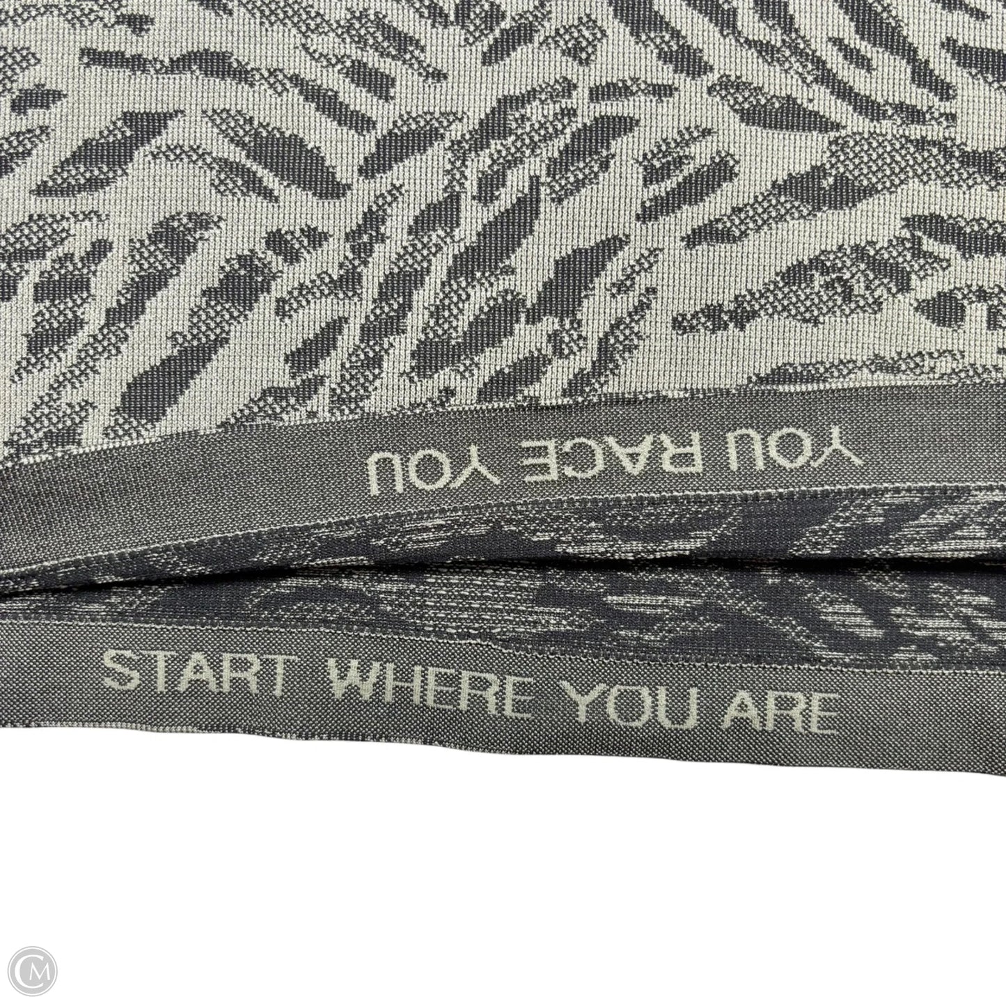 Athletic Top Short Sleeve By Lululemon In Black & Grey, Size: M