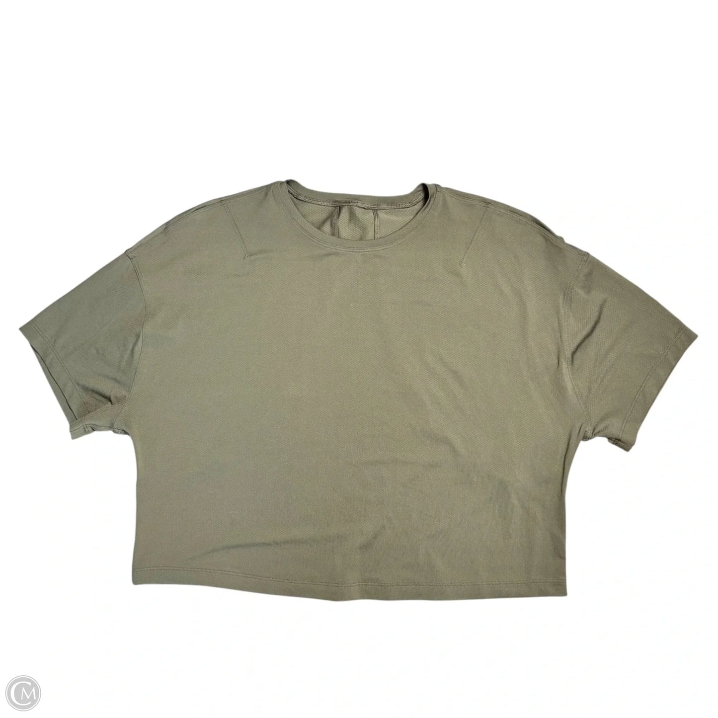 Athletic Top Short Sleeve By Lululemon In Green, Size: M