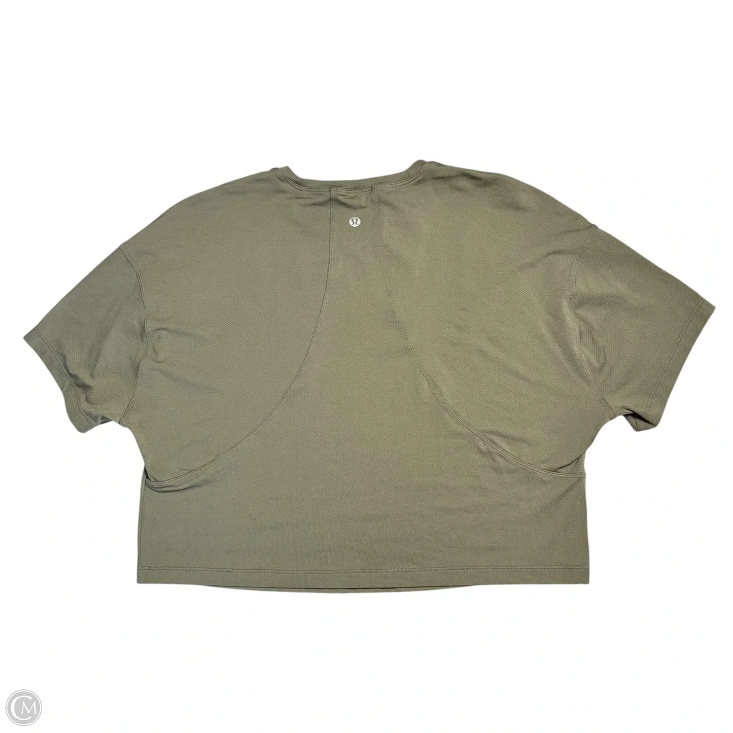Athletic Top Short Sleeve By Lululemon In Green, Size: M