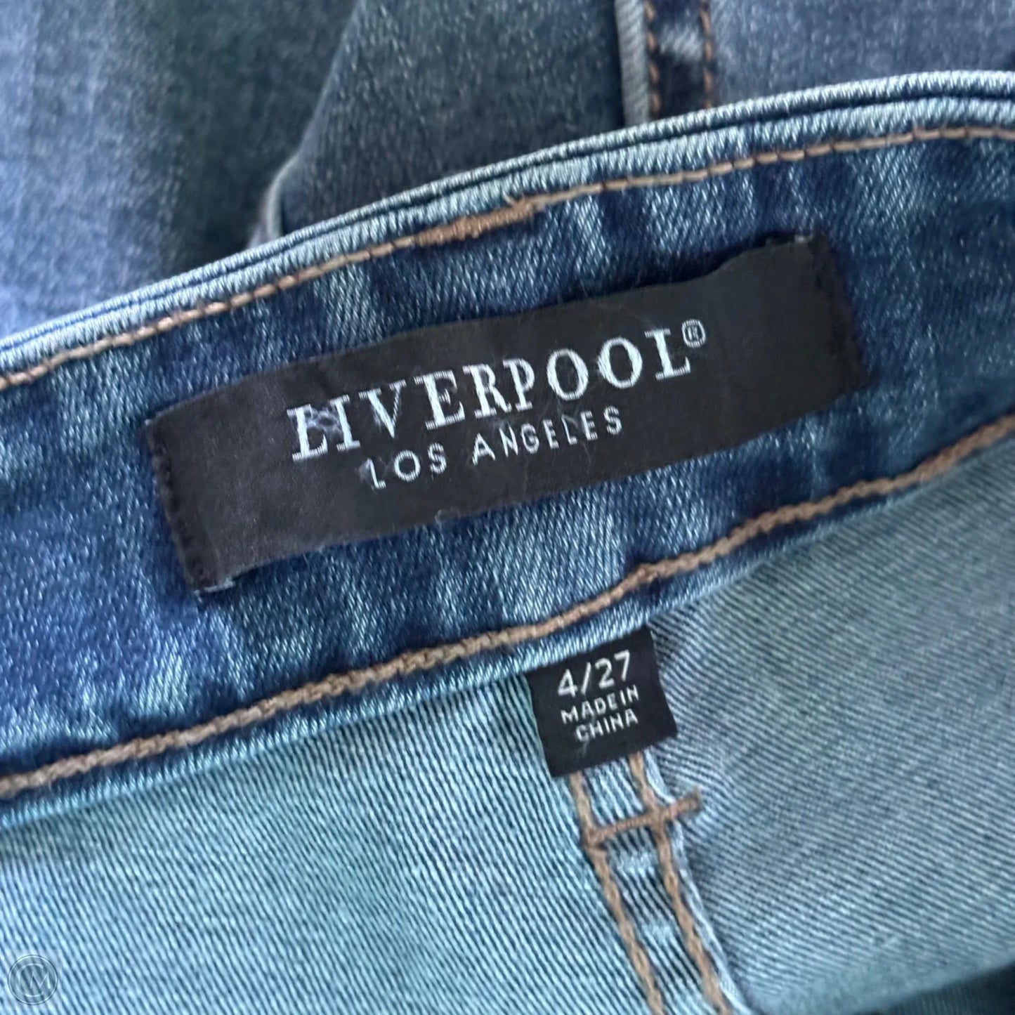 Jeans Boot Cut By Liverpool In Blue Denim, Size: 4