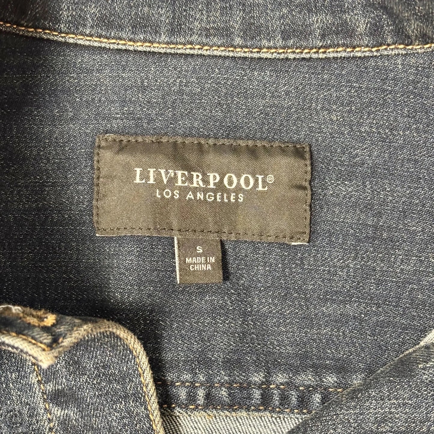 Jacket Denim By Liverpool In Blue Denim, Size: S