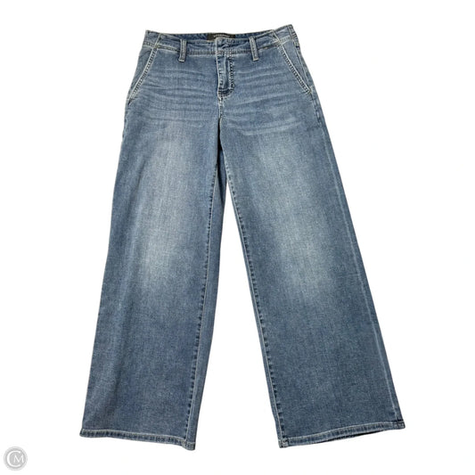 Jeans Wide Leg By Liverpool In Blue Denim, Size: 4