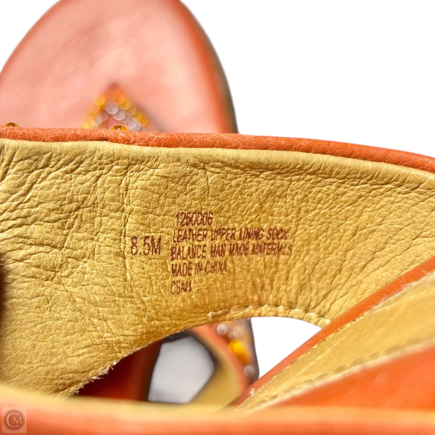 Sandals Flip Flops By Sofft In Orange, Size: 8.5