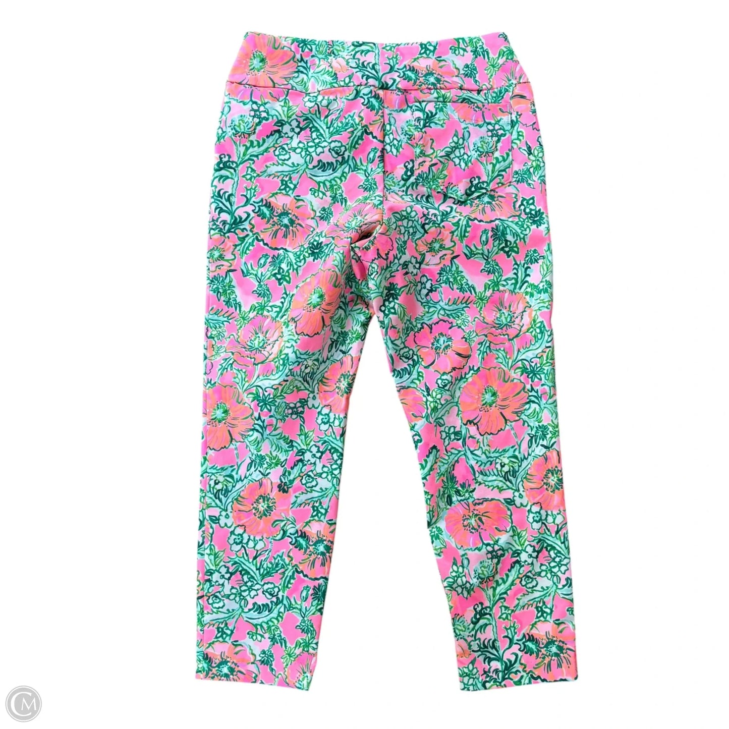 Pants Designer By Lilly Pulitzer In Green & Pink, Size: M