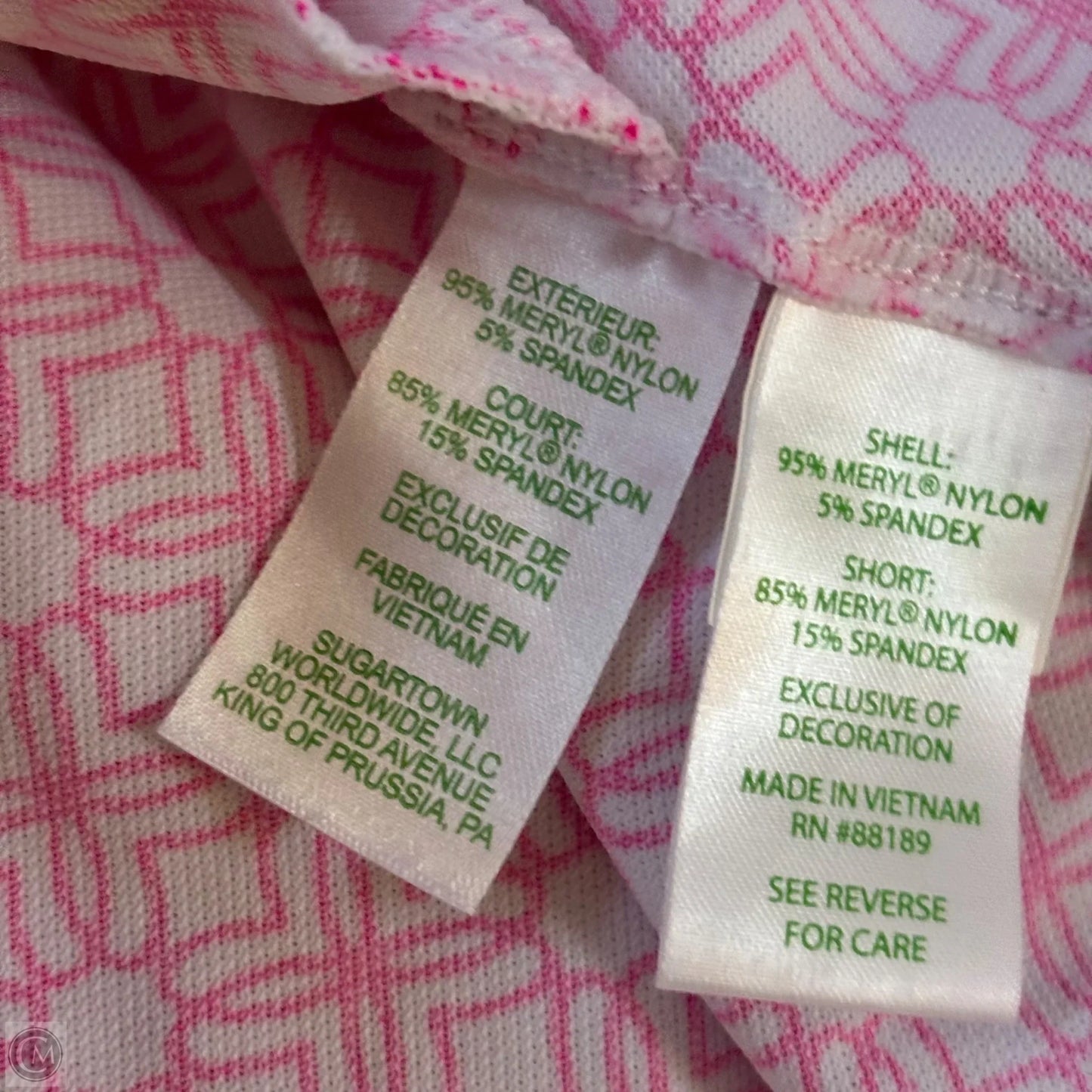 Dress Designer By Lilly Pulitzer In Pink & White, Size: M