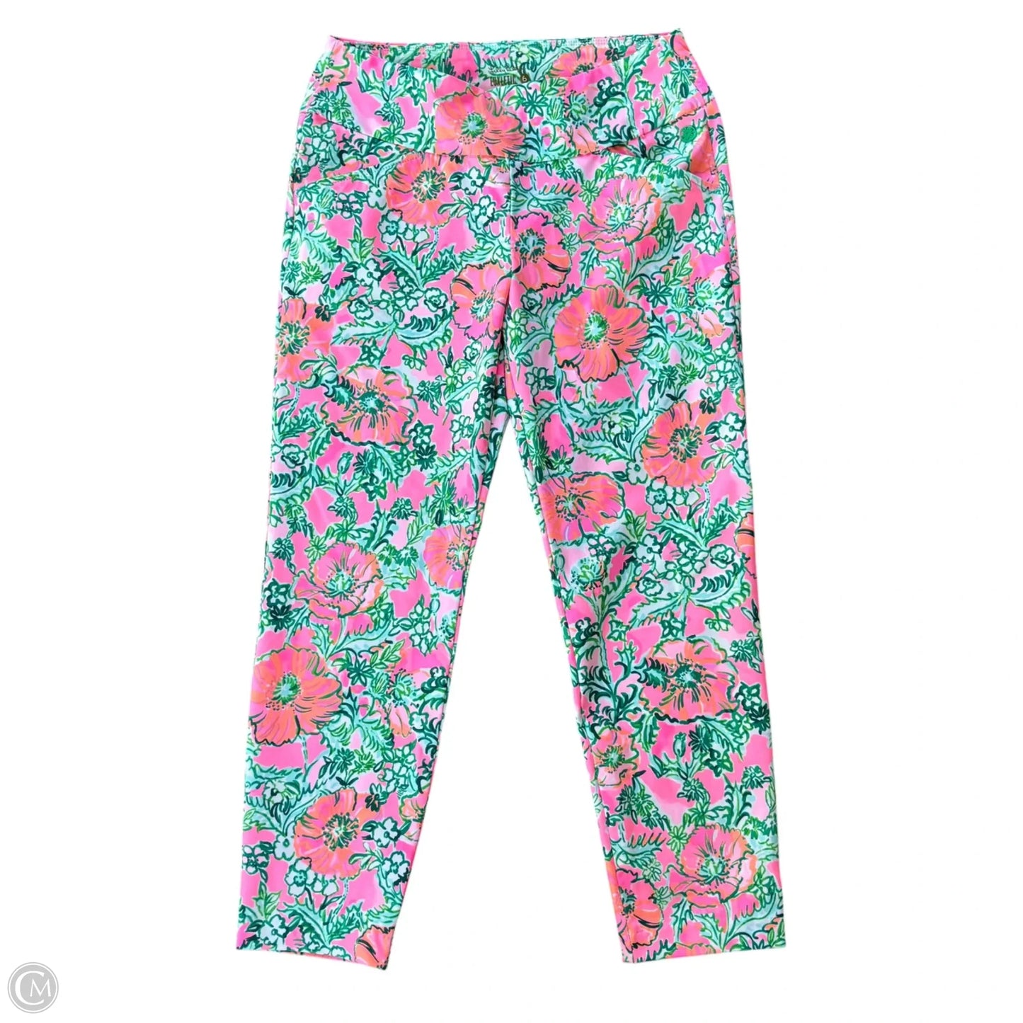 Pants Designer By Lilly Pulitzer In Green & Pink, Size: S